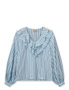 MOS MOSH Mmkela Stripe Blouse Blå