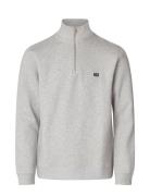 Lexington Clothing Terrance Organic Cotton Half-Zip Sweatshirt Grå