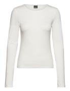 Gina Tricot Soft Touch Crew Neck Top Vit