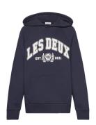 Les Deux University Hoodie Kids Marinblå