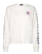 Polo Ralph Lauren Logo Flag Jersey Long-Sleeve Tee Vit