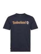 Timberland Linear Logo Short Sleeve Tee Blå