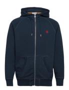 Timberland Exeter River Loopback Full Zip Hoodie Dark Sapphire Grön