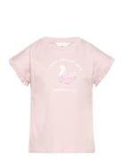 Mango Printed Cotton-Blend T-Shirt Rosa