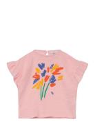 Bobo Choses Baby Fireworks Ruffle T-Shirt Rosa