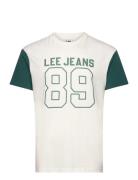 Lee Jeans Raglan Varsity Tee Vit