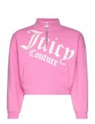 Juicy Couture Juicy Quilted Panel Quarter Zip Rosa