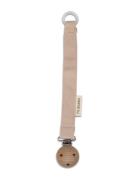 Filibabba Pacifier Holder Gots - Doeskin Beige