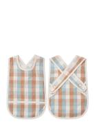 Fabelab Cross Back Bib -Cottage Blue Checks Multi/patterned