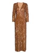 By Ti Mo Sequins Maxi Dress Brun