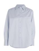 Calvin Klein Relaxed Cotton Shirt Blå