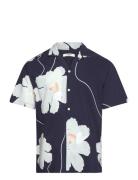 Jack & J S Jprblapalma Resort Shirt S/S Sn Marinblå