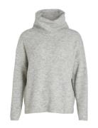 Vila Vicilia Rollneck L/S Knit Top- Noos Grå