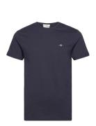 GANT Slim Shield Ss T-Shirt Marinblå