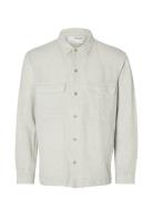 Selected Homme Slhmads-Linen Overshirt Ls Noos Kräm