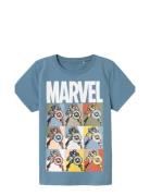 Name It Nkmalessio Marvel Ss Top Mar Blå