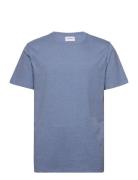 Lindbergh Mouliné O-Neck Tee S/S Blå