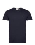 GANT Slim Shield V-Neck T-Shirt Marinblå