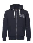 Superdry Athletic Coll Graphic Ziphood Marinblå