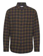 Knowledge Cotton Apparel Loose Fit Checkered Shirt - Gots/Ve Grön