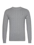 GANT Cotton Cable C-Neck Grå