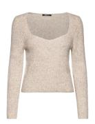 Gina Tricot Knitted Top Beige