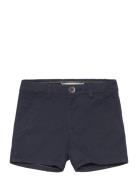 Mango Slim-Fit Chino Cotton Bermuda Shorts Marinblå