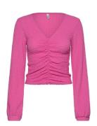 ONLY Onlmai L/S Ruching Top Cc Jrs Rosa