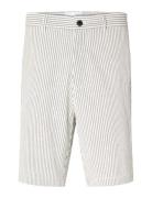 Selected Homme Slhregular-Karl Seersucker Shorts Vit