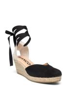 Bianco Biaibiza Wedge Espadrilles Suede Svart