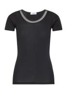 Femilet Juliana T-Shirt Short Sleeve Wool Svart