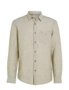 Calvin Klein Linen Cotton Regular Shirt Khaki Green