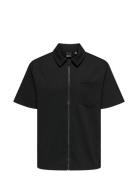 ONLY & SONS Onsanton Pique Ss Shirt Svart