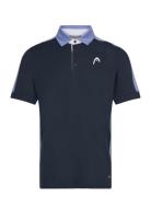 Head Slice Polo Shirt Men Marinblå