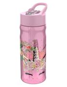 Einhorn Unicorn Flowers Water Bottle Rosa