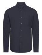 Mango Regular Fit Oxford Cotton Shirt Marinblå