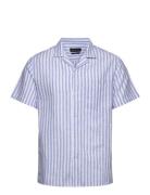 Clean Cut Copenhagen Giles Bowling Striped Shirt S/S Blå