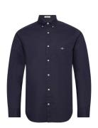 GANT Reg Cotton Linen Shirt Blå