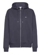 GANT Rel Shield Zip Hoodie Marinblå