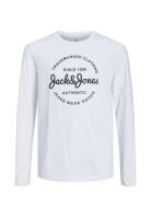 Jack & J S Jjforest Tee Ls Crew Neck Jnr Vit