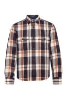 GANT D1. Heavy Twill Check Overshirt Marinblå