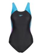 Speedo Womens Colourblock Splice Muscleback Svart