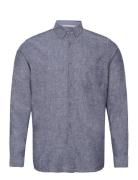 Tom Tailor Cotton Linen Shirt Blå