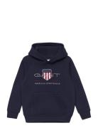 GANT Archive Shield Raglan Hoodie Marinblå