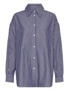 ALOHAS Lenaire Blue And White Stripe Shirt Blå