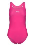 FILA Saki Racer Back Swimsuit Rosa