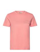 GANT Reg Tonal Shield Ss T-Shirt Rosa