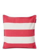 Lexington Home Block Stripe Printed Recycled Cotton Pillow Cover Röd