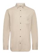 GANT Reg Herringb Flannel Shirt Beige