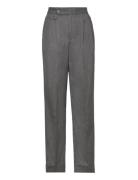 Lauren Ralph Lauren Pleated Wool Twill Straight Pant Grå